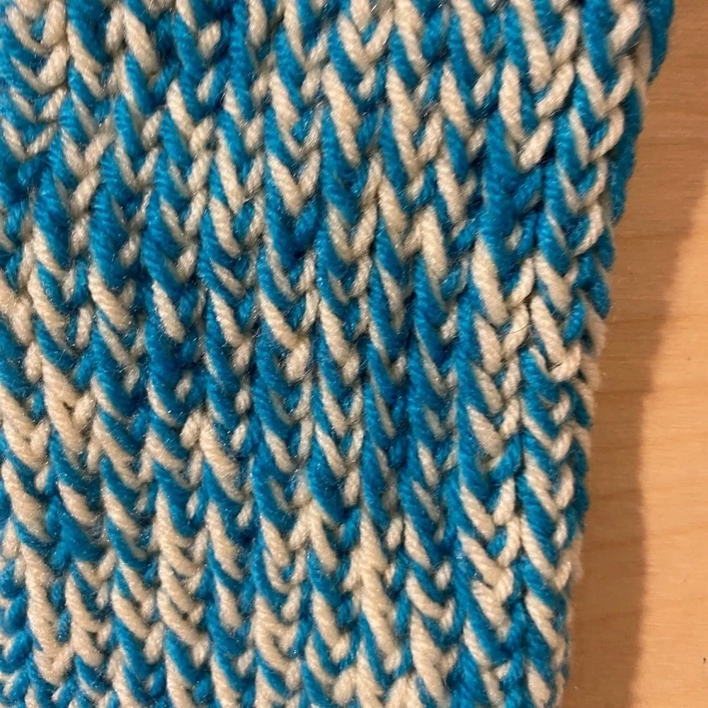 Blue and White Knit Scarf (OT)